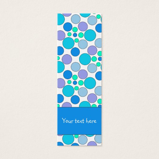 Schattige kleurrijk doodle dot design Bladwijzer Mini Visitekaartjes (Voorkant)