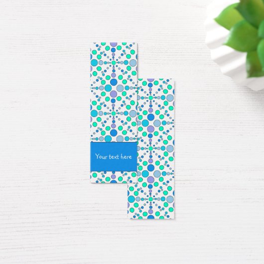 Schattige kleurrijk doodle dot design Bladwijzer Mini Visitekaartjes (Bureau)