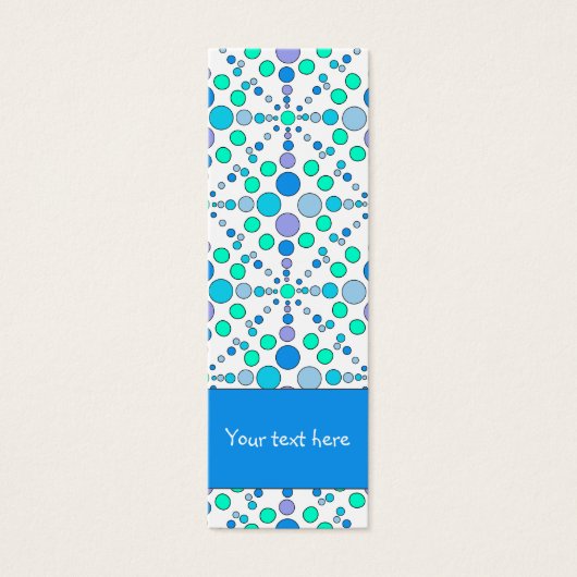 Schattige kleurrijk doodle dot design Bladwijzer Mini Visitekaartjes (Voorkant)