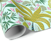 Schattige kleurrijk exotisch vogelpatroon en bloem cadeaupapier (Rol Hoek)