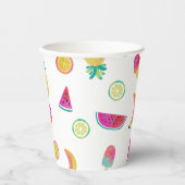 Schattige Kleurrijk Fruit Twotti Frutti 2e Verjaar Papieren Bekers (Voorkant)