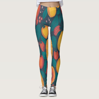 Schattige kleurrijk fruitpatroon – leuk zomerontwe leggings
