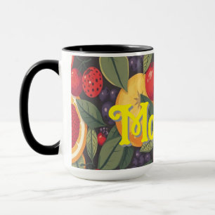 Schattige kleurrijk fruitpatroon – leuk zomerontwe mok
