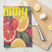 Schattige kleurrijk fruitpatroon – leuk zomerontwe theedoek (Quarter Fold)