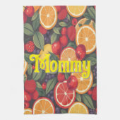 Schattige kleurrijk fruitpatroon – leuk zomerontwe theedoek (Verticaal)