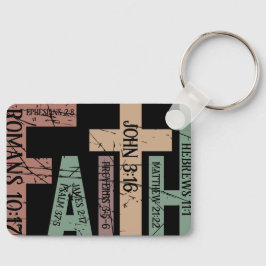 Schattige Kleurrijk Geloof Bijbel Verzen Typografi Sleutelhanger