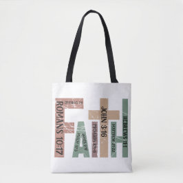Schattige Kleurrijk Geloof Bijbel Verzen Typografi Tote Bag