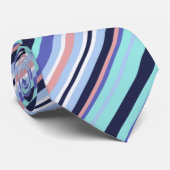 Schattige Kleurrijk Gestreept Abstract Patroon Stropdas (Opgerold)
