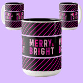 Schattige Kleurrijk Gestreept Patroon, Kerstmisgif Tweekleurige Koffiemok