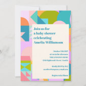 Schattige kleurrijk grillig lavendel blauw Baby sh Kaart (Voorkant)