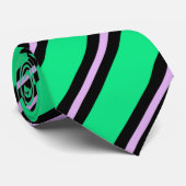 Schattige kleurrijk groen strepenpatroon stropdas (Opgerold)