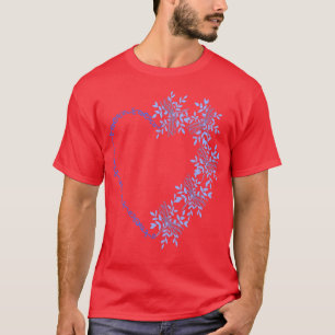 Schattige kleurrijk hart met libellen t-shirt