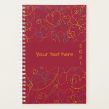 Schattige kleurrijk hartenpatroon - Hearts Net Ard