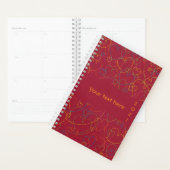 Schattige kleurrijk hartenpatroon - Hearts Net Ard Planner (Display)