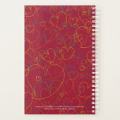 Schattige kleurrijk hartenpatroon - Hearts Net Ard Planner (Achterkant)
