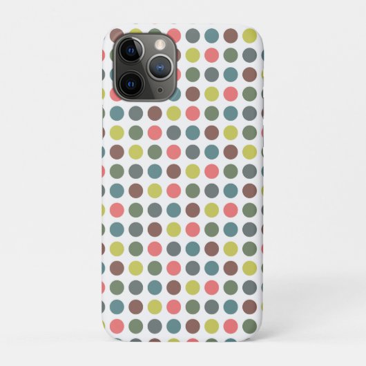 Schattige kleurrijk jaren 70 patroon met polka sti Case-Mate iPhone case (Achterkant)