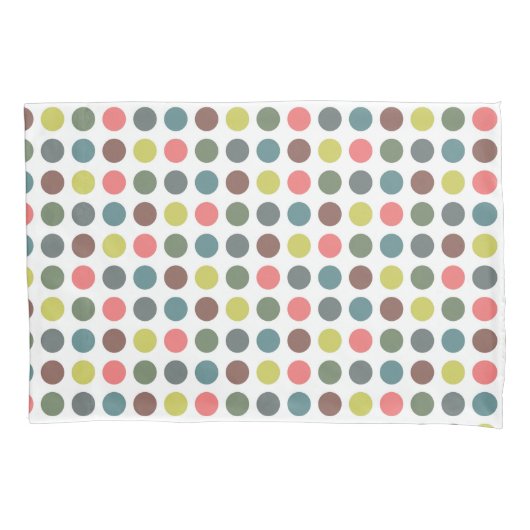 Schattige kleurrijk jaren 70 patroon met polka sti kussensloop (Voorkant)