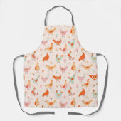 Schattige kleurrijk kippenpluimvee schort (Voorkant)