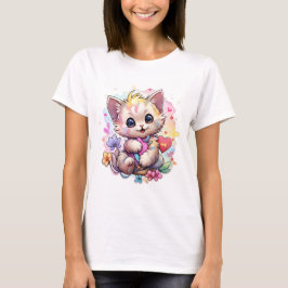 Schattige & Kleurrijk Kitten Schattig Cat Lover T- T-shirt