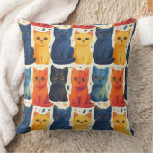 Schattige kleurrijk kittens kinderpatroon kussen (Deken)