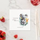 Schattige kleurrijk Koala Baby shower Servet (Insitu)