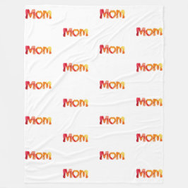 Schattige kleurrijk mama woord | Oprechte Moederda Fleece Deken