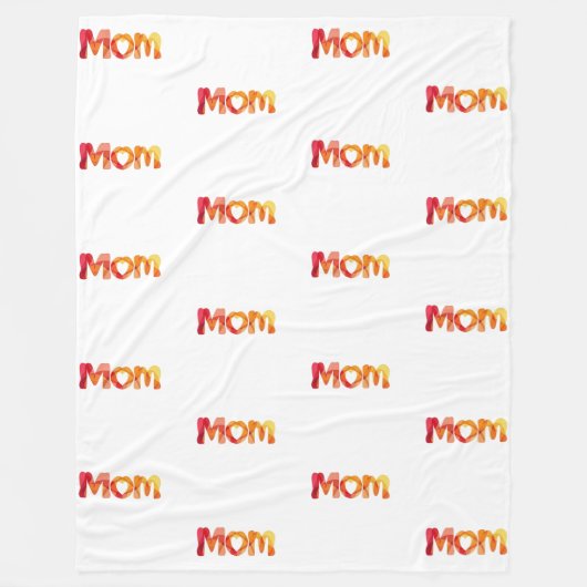 Schattige kleurrijk mama woord | Oprechte Moederda Fleece Deken (Voorkant)