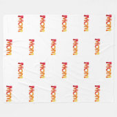 Schattige kleurrijk mama woord | Oprechte Moederda Fleece Deken (Voorkant (Horizontaal))