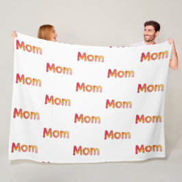 Schattige kleurrijk mama woord | Sentimentele Moed Fleece Deken