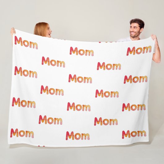 Schattige kleurrijk mama woord | Sentimentele Moed Fleece Deken (In situ)
