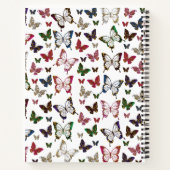 Schattige kleurrijk marmeren vlinderveerpatroon notitieboek (Achterkant)