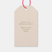 Schattige kleurrijk modern bloemenboeket bedankt cadeaulabel (Achterkant)