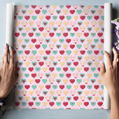 Schattige Kleurrijk Modern Love Heart Pattern Cadeaupapier