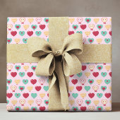 Schattige Kleurrijk Modern Love Heart Pattern Cadeaupapier