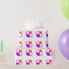 Schattige kleurrijk modern minimalistisch bijenont cadeaupapier