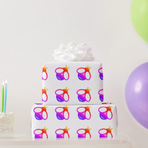 Schattige kleurrijk modern minimalistisch bijenont cadeaupapier