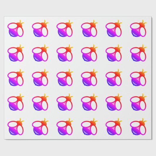 Schattige kleurrijk modern minimalistisch bijenont cadeaupapier (Vlak)