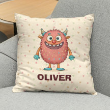 Schattige kleurrijk monster gepersonaliseerd