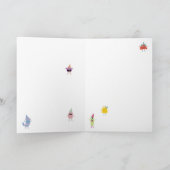 Schattige kleurrijk Monsters Grappig Jongens Verja Kaart (Binnen)