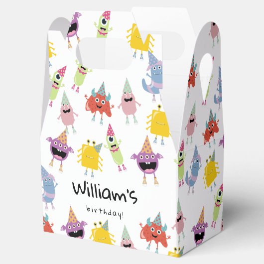 Schattige kleurrijk Monsters Grappig Kids Verjaard Bedankdoosjes (Geopend)