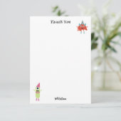 Schattige kleurrijk Monsters Grappig Kids Verjaard Bedankkaart (Staand voorkant)