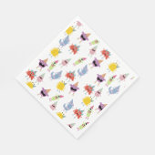 Schattige kleurrijk Monsters Grappig Kids Verjaard Servet (Hoek)