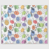 Schattige kleurrijk paaseierpatroon cadeaupapier (Vlak)