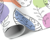 Schattige kleurrijk paaseierpatroon cadeaupapier (Rol Hoek)