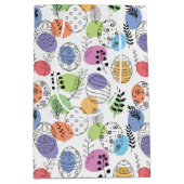 Schattige kleurrijk paaseierpatroon medium cadeauzakje (Voorkant)