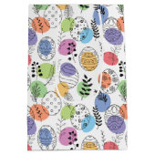 Schattige kleurrijk paaseierpatroon medium cadeauzakje (Achterkant)