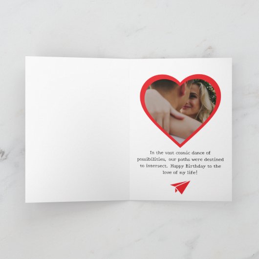 Schattige kleurrijk papieren vliegtuig, aangepaste feestdagen kaart (Binnen)