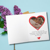 Schattige kleurrijk papieren vliegtuig, aangepaste feestdagen kaart