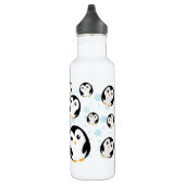 Schattige kleurrijk pastel pinguïn gradiëntpatroon waterfles  (Rechts)