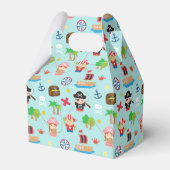 Schattige Kleurrijk Pirate Pattern Kids Verjaardag Bedankdoosjes (Achterkant)